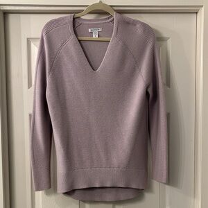 Athleta V-Neck Sweater in Soft Purple